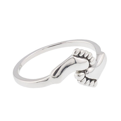 R2094 Baby Feet Ring - Selah925.com