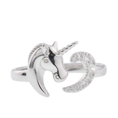 R2095r Unicorn Rhodium Ring - Selah925.com