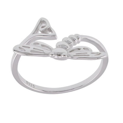 R2096r Dragonfly Rhodium Ring - Selah925.com