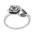 R2110 Rose Antique Silver Ring - Selah925.com