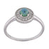 R2111 Round CZ & Turquoise Ring - Selah925.com