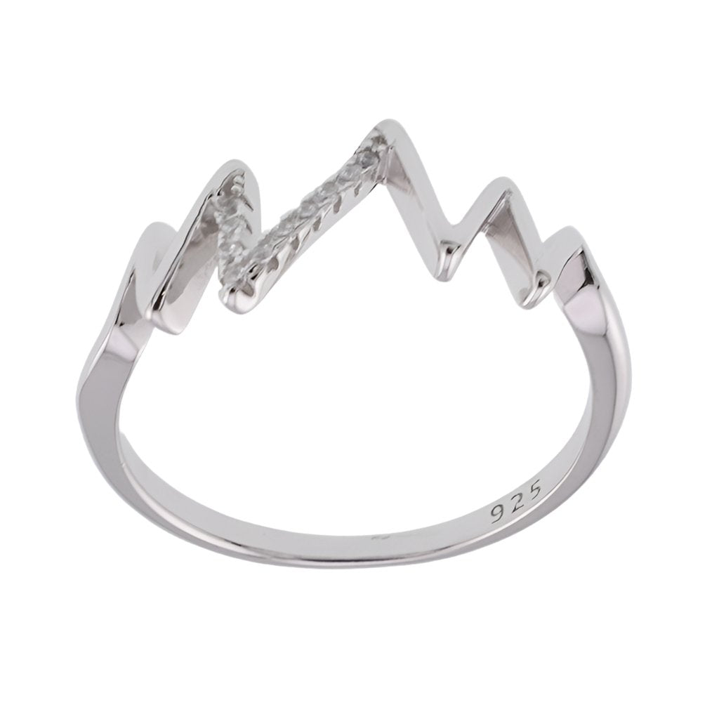 R2116 CZ Heartbeat Ring - Selah925.com