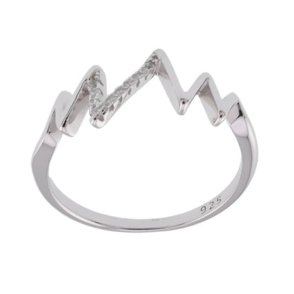 R2116 CZ Heartbeat Ring - Selah925.com