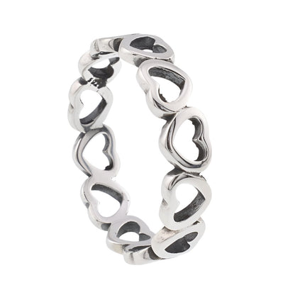 R2121 Heart Shape Ring Band - Selah925.com