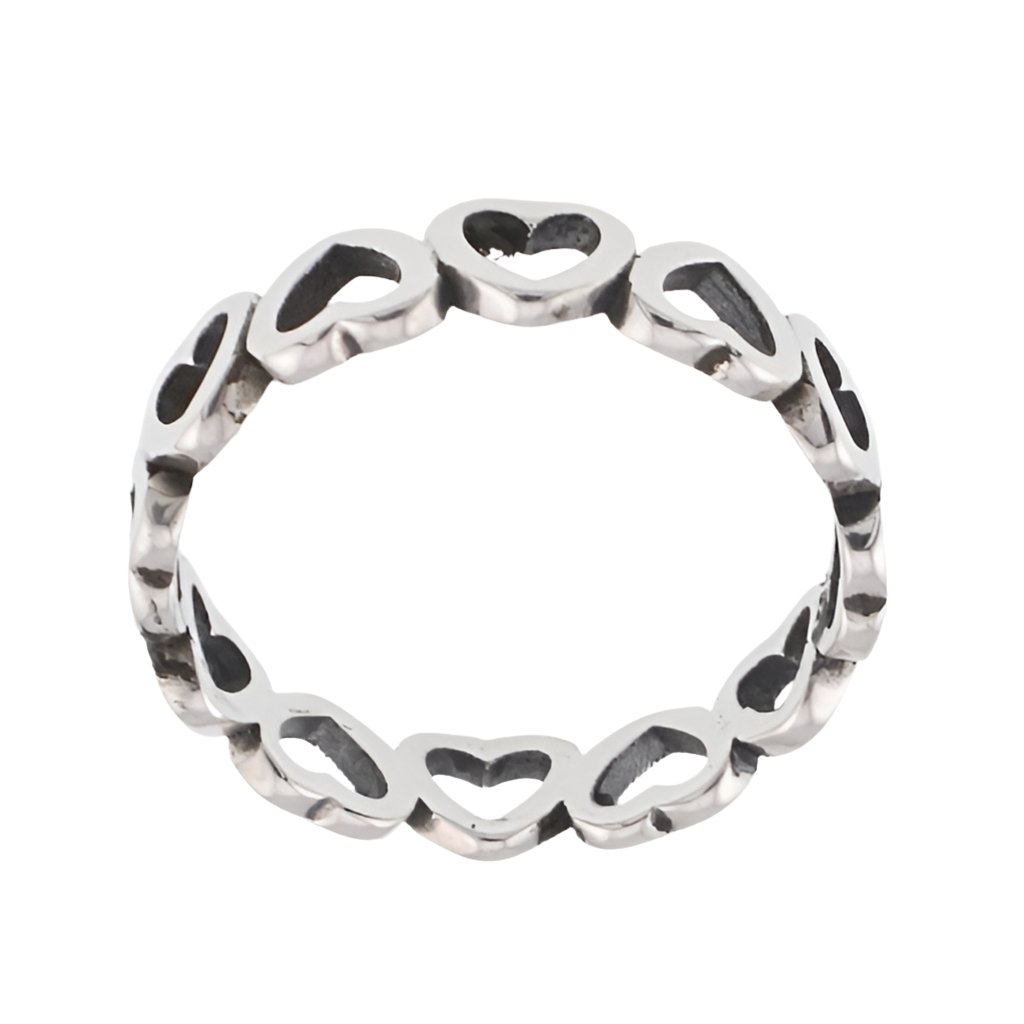 R2121 Heart Shape Ring Band - Selah925.com