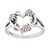 R2134 Heart Flower Ring - Selah925.com