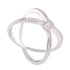 R3001 Luxury Jewelry CZ Twist X - Cross Knot Ring - Selah925.com