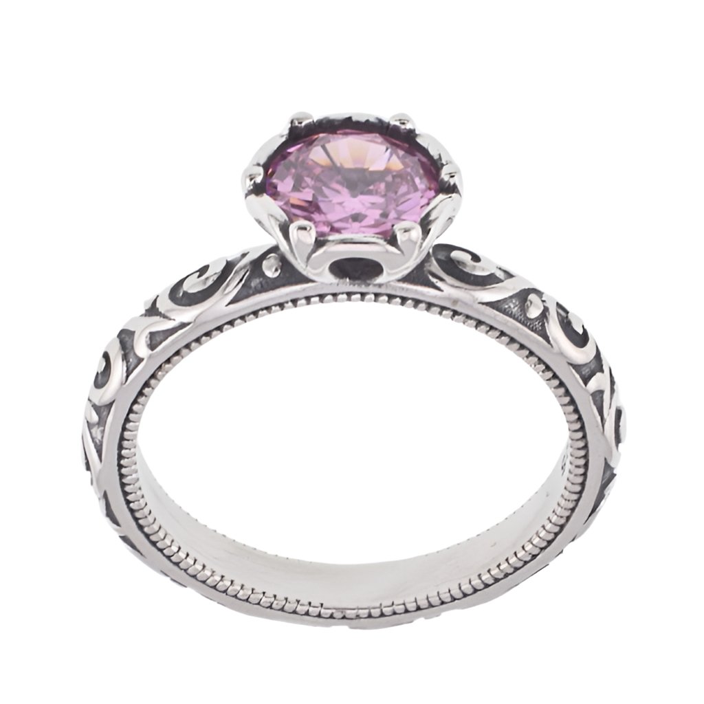 R3008 Pink Gemstone Ring - Selah925.com