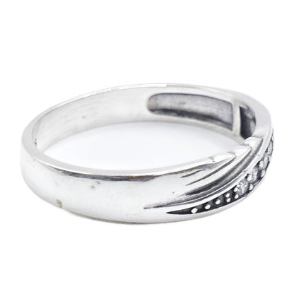 R4043 CZ Man Band Ring - Selah925.com