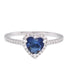 R4048 Blue Heart Ring - Selah925.com