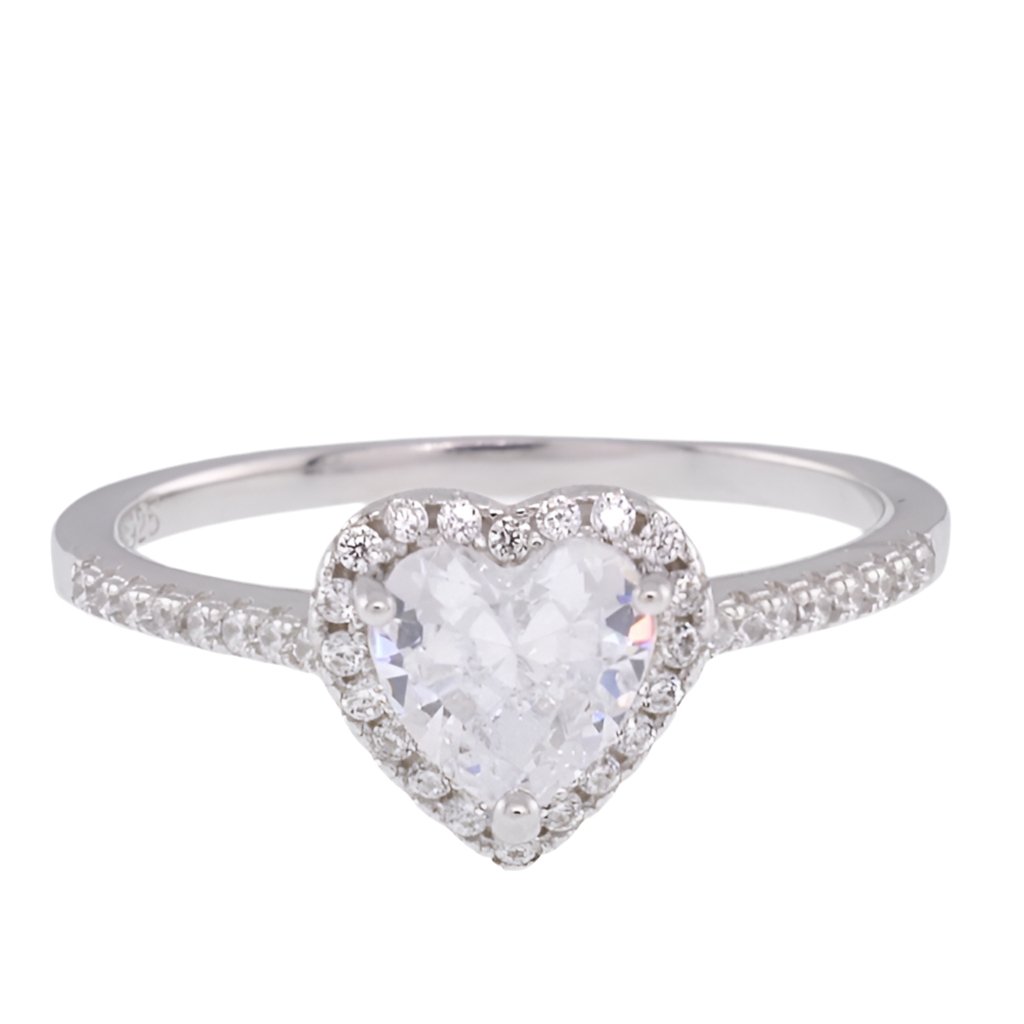 R4048 CZ Heart Ring - Selah925.com