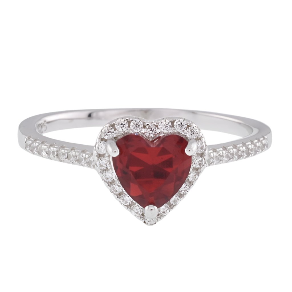 R4048 Red Heart Ring - Selah925.com