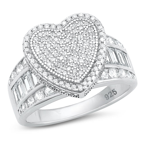 R4051 CZ Heart Ring - Selah925.com