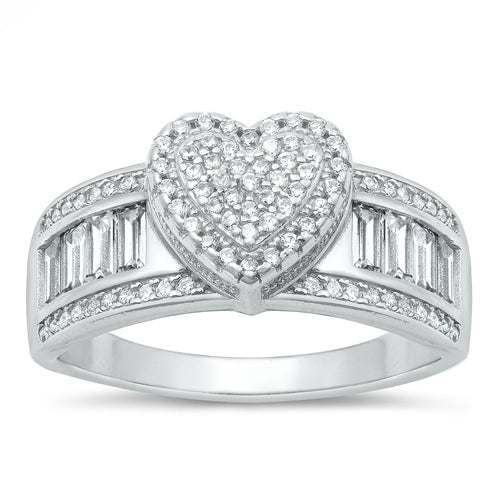 R4052 CZ Heart Ring - Selah925.com