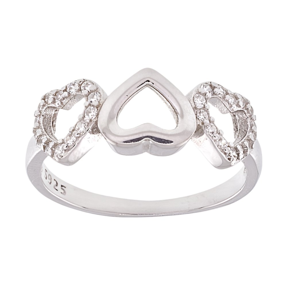 R4053 Hearts CZ Ring - Selah925.com