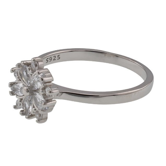 R5009 Flower CZ Ring - Selah925.com