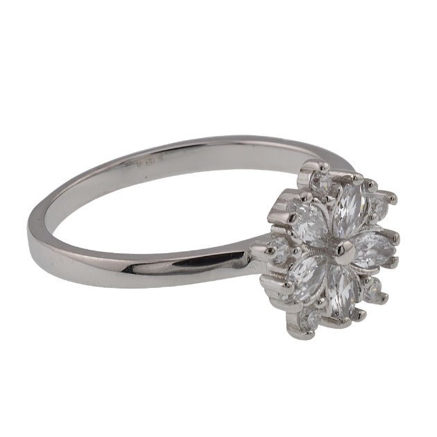 R5009 Flower CZ Ring - Selah925.com