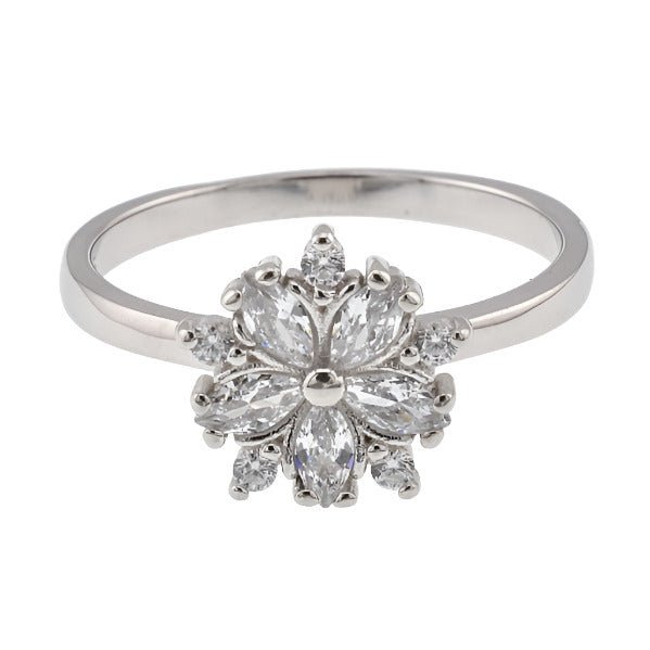 R5009 Flower CZ Ring - Selah925.com