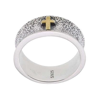 R5013 Cross Ring Band - Selah925.com