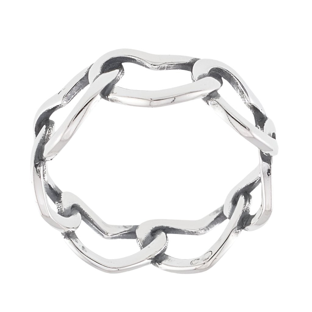 R5017 Heart Chain Ring - Selah925.com