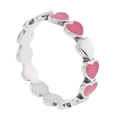 R5026 Hot Pink Heart Ring - Selah925.com