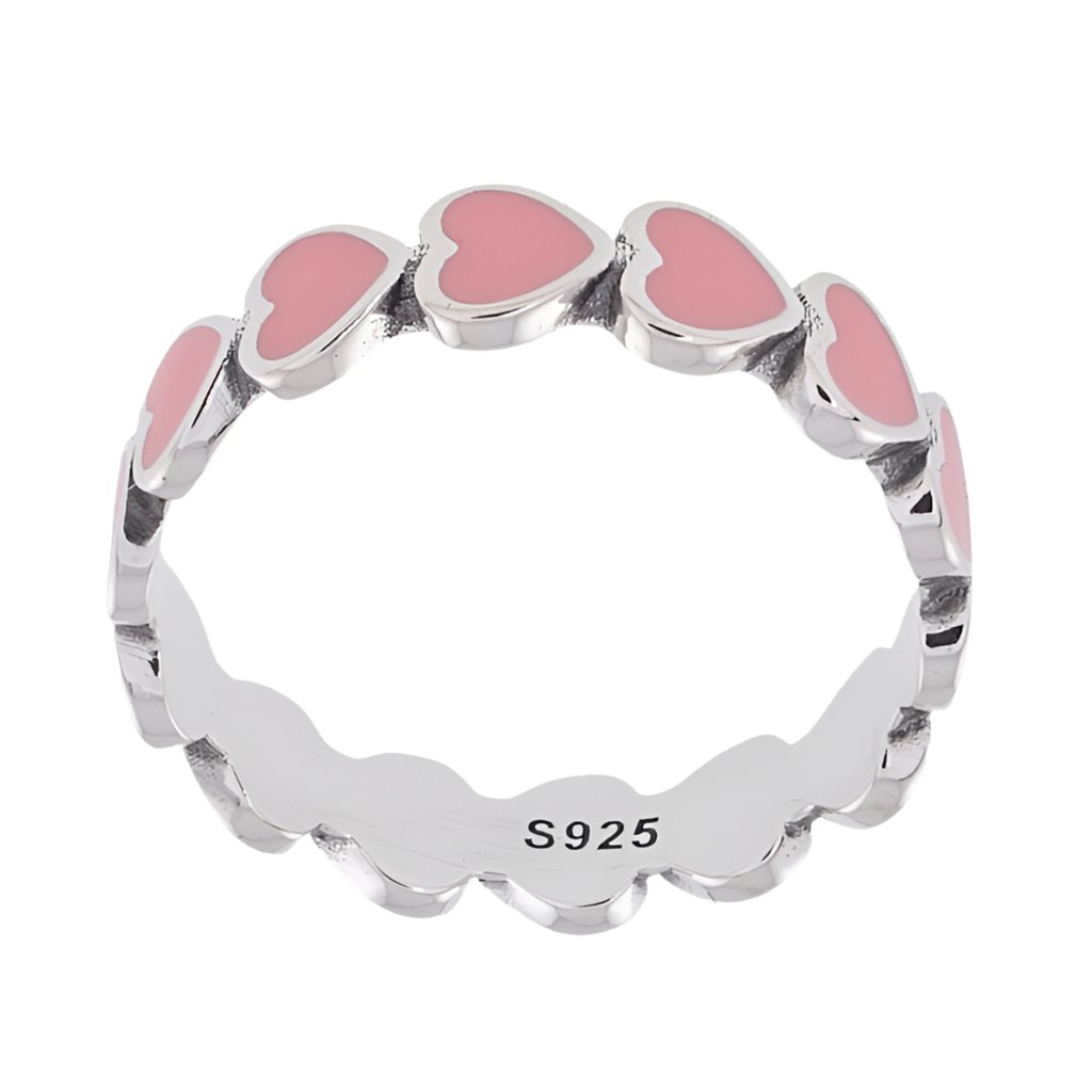 R5026 Pink Heart Ring - Selah925.com