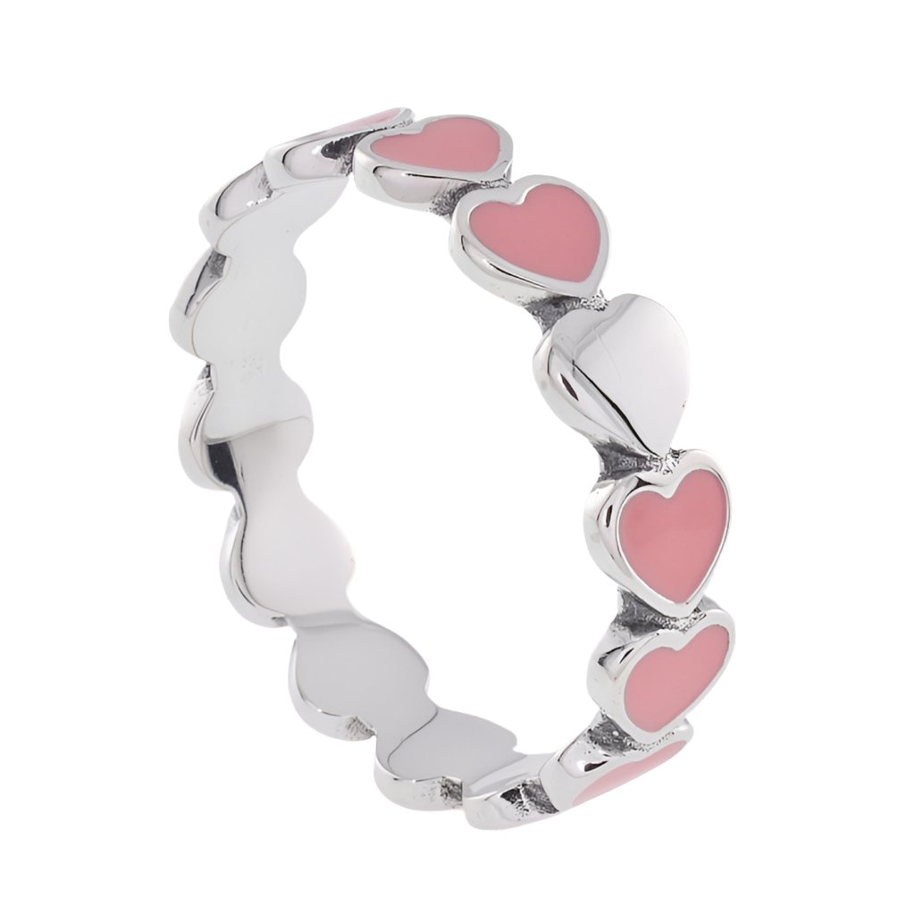 R5026 Pink Heart Ring - Selah925.com