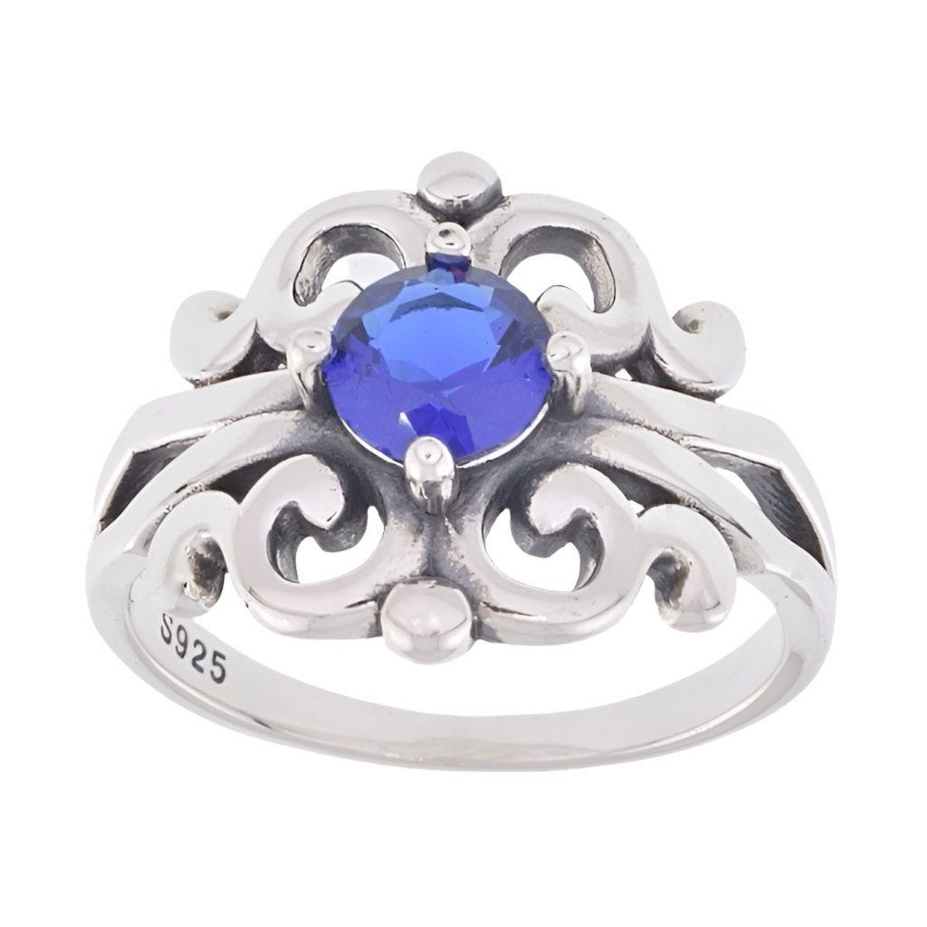 R5030 Blue Gemstone Ring - Selah925.com