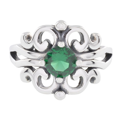 R5030 Green Gemstone Ring - Selah925.com