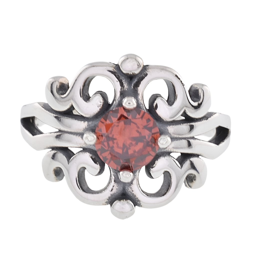 R5030 Red Gemstone Ring - Selah925.com