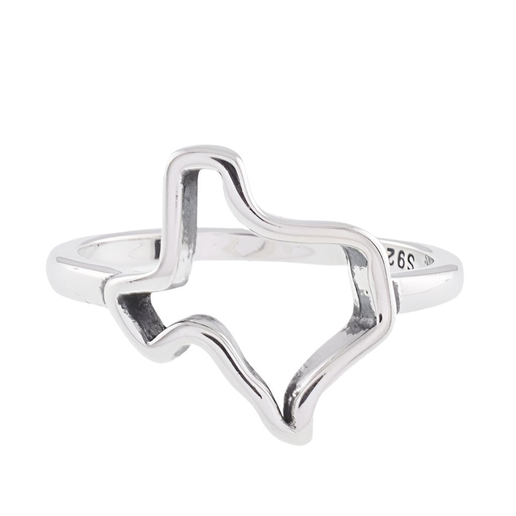 R5034 Open Texas Map Ring - Selah925.com