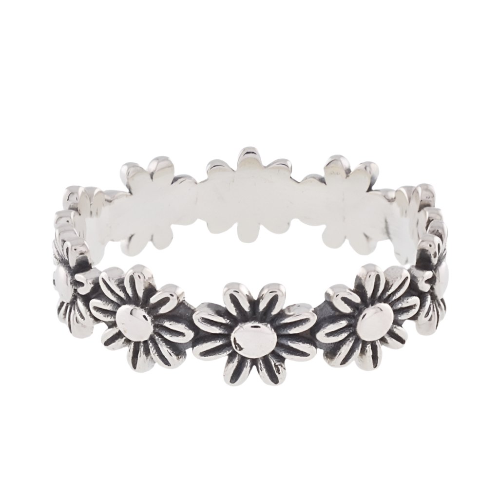 R5035 Flowers Ring Band - Selah925.com