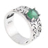 R5040 Green Gemstone Swirl Band - Selah925.com