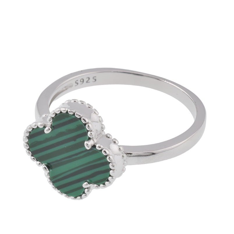 R6002 Green Clover Ring - Selah925.com