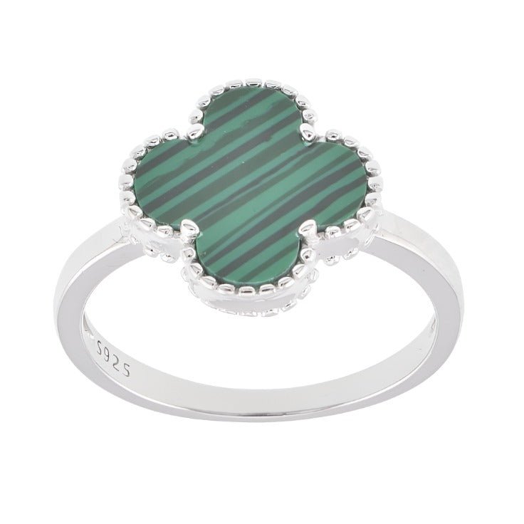 R6002 Green Clover Ring - Selah925.com