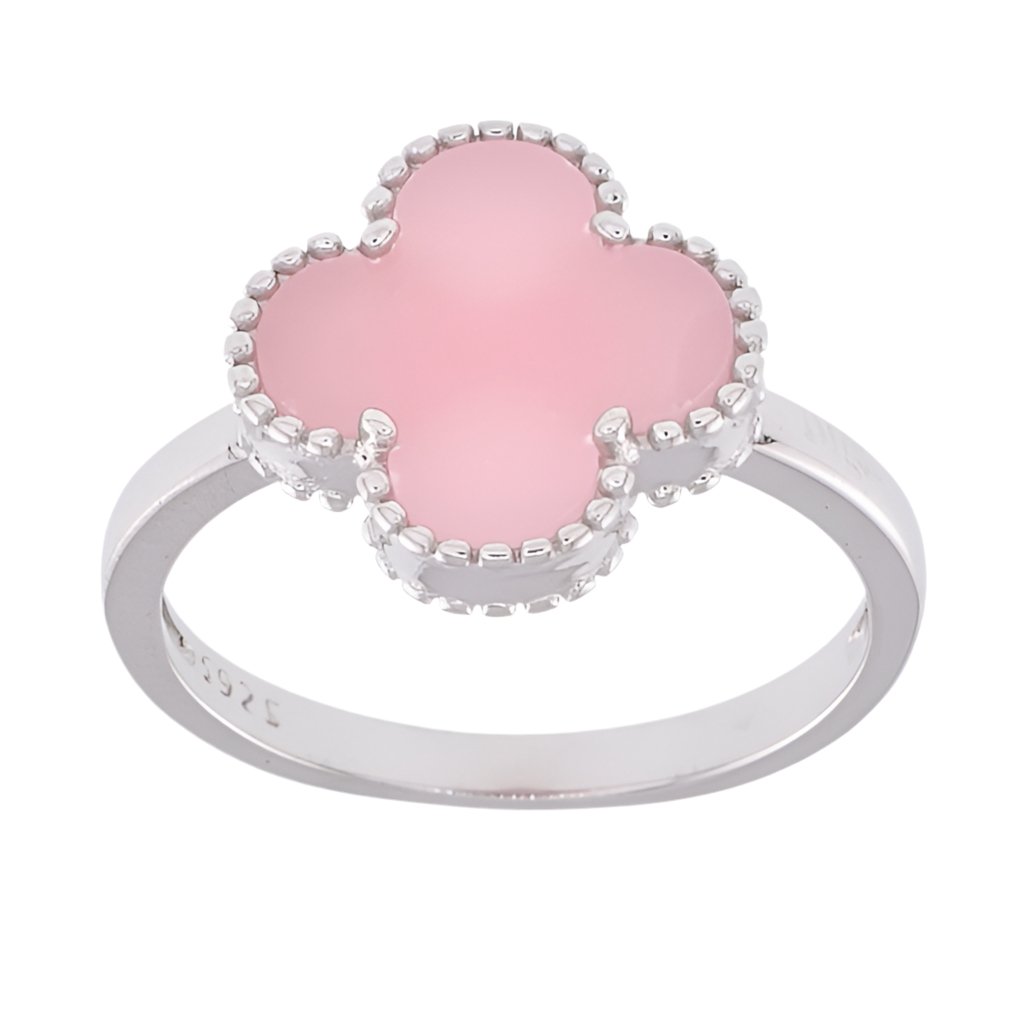 R6002 Pink Clover Ring - Selah925.com