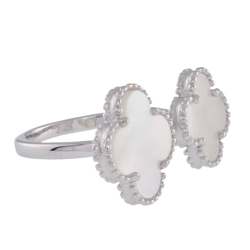 R6004 White Clover Ring - Selah925.com