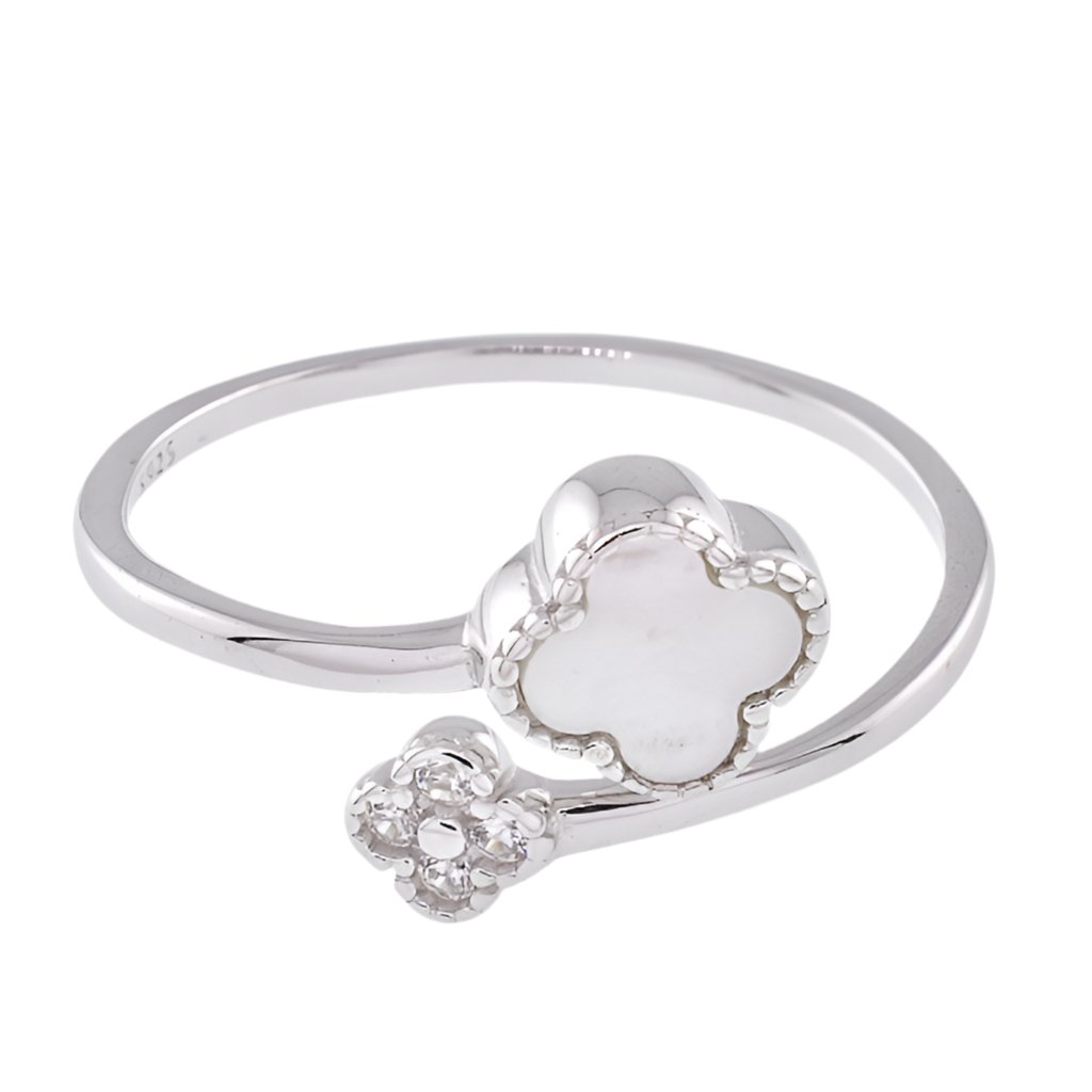 R6005 White Clover Ring - Selah925.com