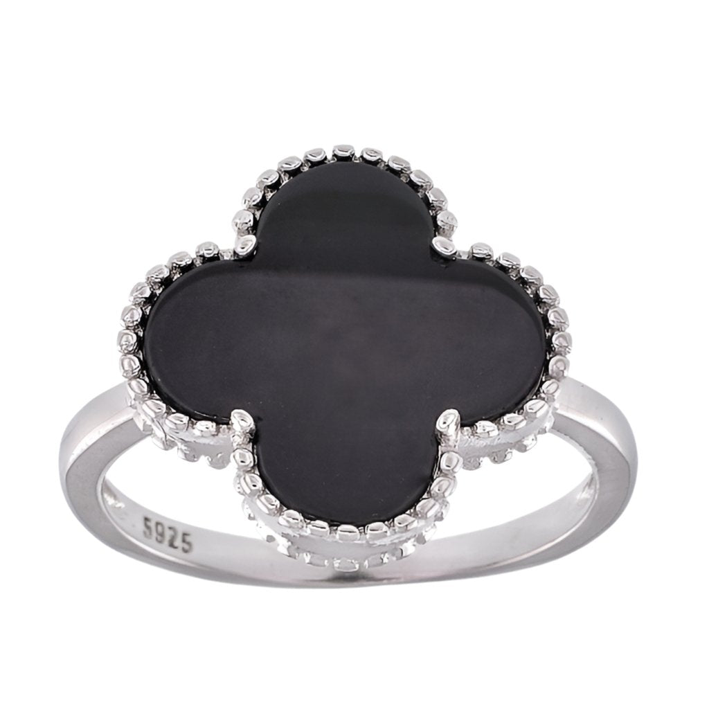 R6006 Black Clover Ring - Selah925.com