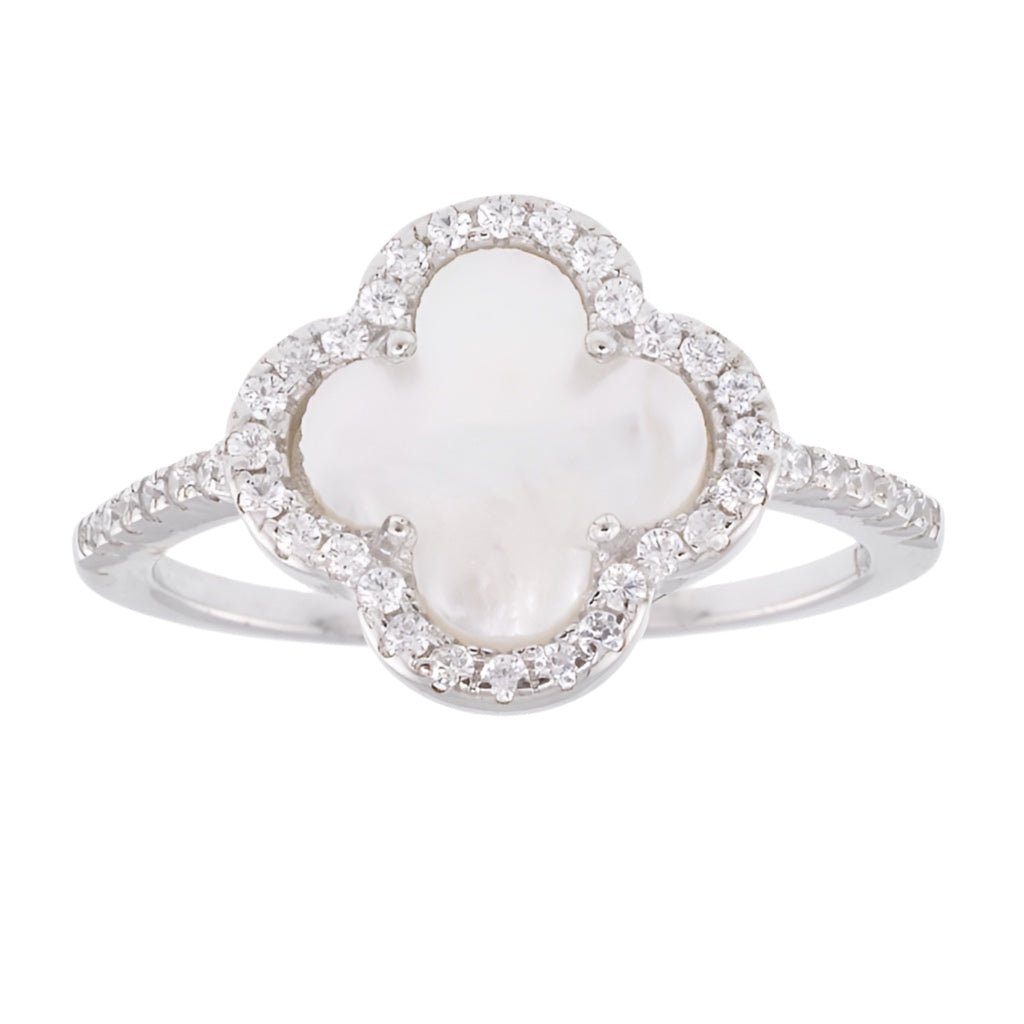 R6007 White Clover Ring - Selah925.com