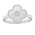 R6011 13mm White Clover Ring - Selah925.com