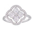 R6012 Border CZ Clover Ring - Selah925.com