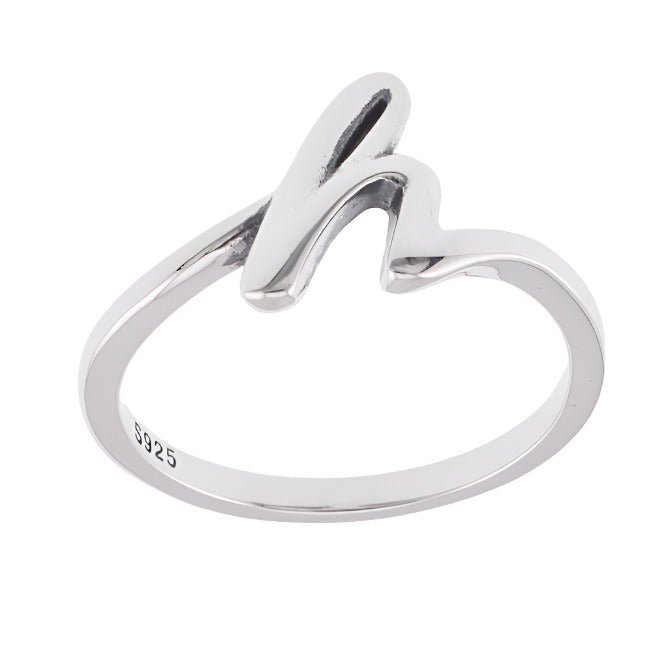 R92047 Letter H Ring - Selah925.com