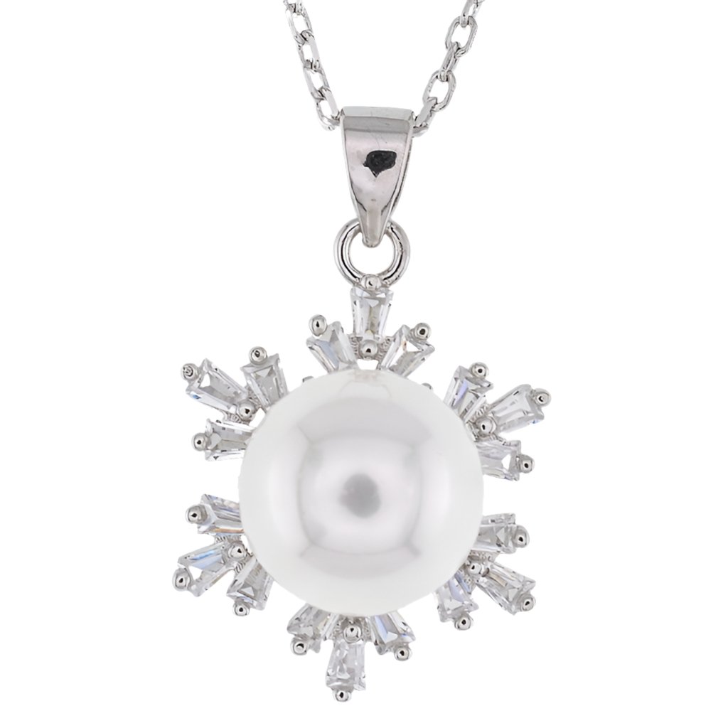 S7007 Pearl Cz Necklaces - Selah925.com