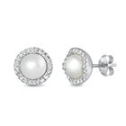 E1008 CZ Pearl Earrings - Selah 925