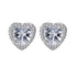 E2004 White Heart CZ Earrings - Selah 925