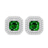 E4003 Green Square CZ Earrings - Selah 925