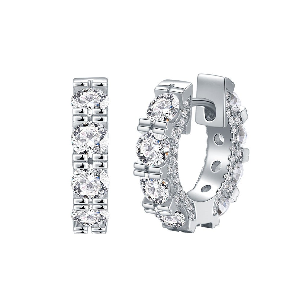 E4004 Luxury CZ Huggie Earrings - Selah 925