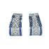 E4008 Blue CZ Retro Clip-On Earrings - Selah 925