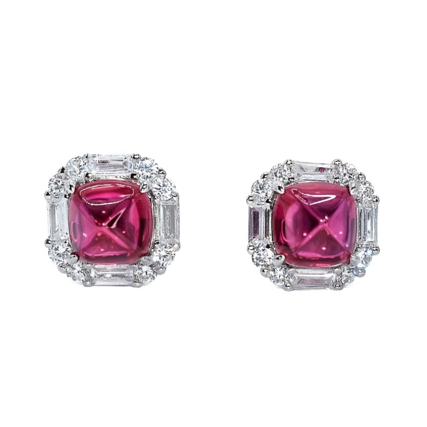 E5000 Fushia Cz Earrings - Selah 925